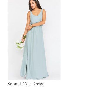 Show Me Your Mumu Kendall Maxi Dress In Silver Sa… - image 1